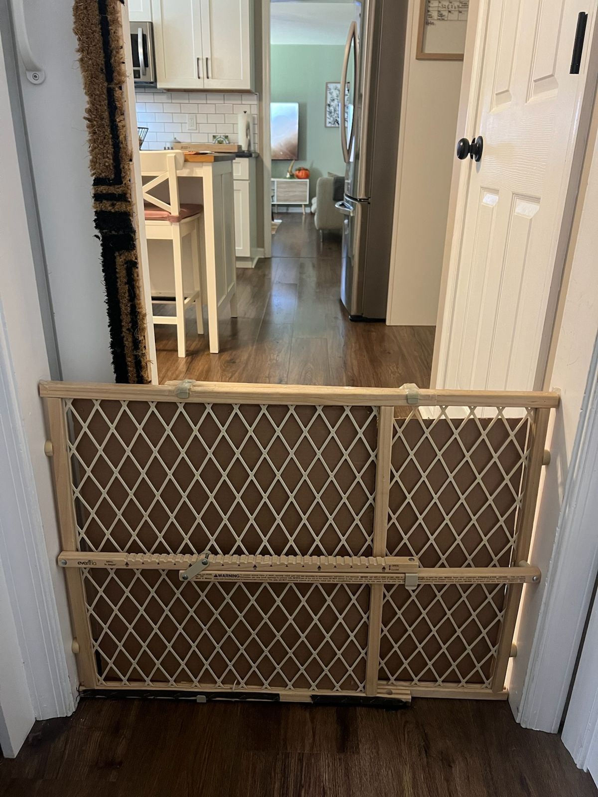 The gate seen from the downstairs side